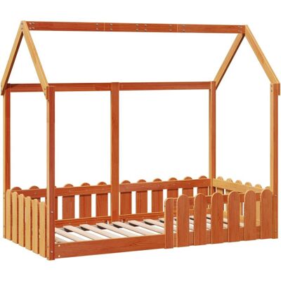 vidaXL Bed 850697 - Kinderhuisbed, Bruin, 80x160cm - Bed vidaXL Bed 850697 - Kinderhuisbed, Bruin, 80x160cm - Bed