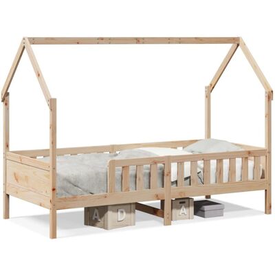 vidaXL Kinderbed - Bruin, 80x200cm - Bed vidaXL Kinderbed - Bruin, 80x200cm - Bed