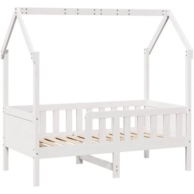 vidaXL Kinderhuisbed Frame Wit 80x160 cm - Kinderbedframe vidaXL Kinderhuisbed Frame Wit 80x160 cm - Kinderbedframe