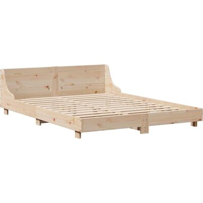 vidaXL Bed Frame 160x200cm Massief dennenhout - Bed Frame vidaXL Bed Frame 160x200cm Massief dennenhout - Bed Frame