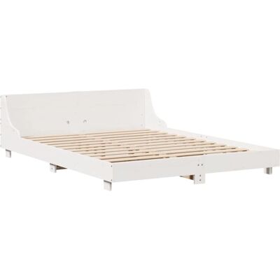 vidaXL Wit dennenhouten Bed Frame 140x200 cm - Duurzaam & Rustiek vidaXL Wit dennenhouten Bed Frame 140x200 cm - Duurzaam & Rustiek