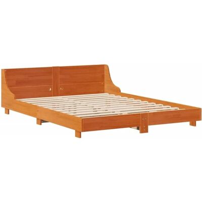 vidaXL Wijnbruine Bedframe Model 485455 - Bed vidaXL Wijnbruine Bedframe Model 485455 - Bed