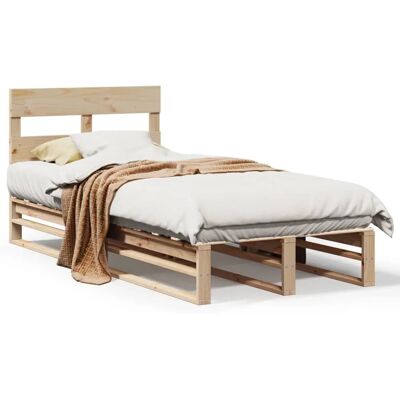 vidaXL Bettgestell aus Naturkiefer - 90x200 cm vidaXL Bettgestell aus Naturkiefer - 90x200 cm