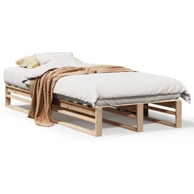 vidaXL Bedframe Natuurlijk dennenhout 90x190 cm - Bedframe vidaXL Bedframe Natuurlijk dennenhout 90x190 cm - Bedframe