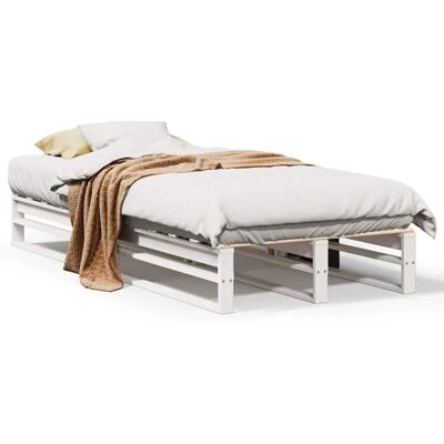 VidaXL wit 90x190 cm houten bedframe - Bedtype VidaXL wit 90x190 cm houten bedframe - Bedtype