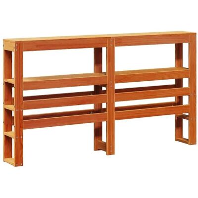 vidaXL Kopfteil mit Regalen Wachsbraun 135 cm - Kopfteil vidaXL Kopfteil mit Regalen Wachsbraun 135 cm - Kopfteil