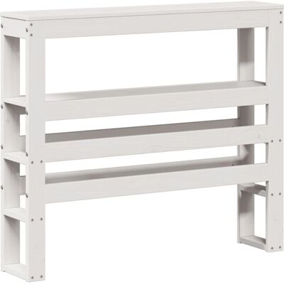 vidaXL Weißes Kopfteil mit Regalen - Kopfteil für Bett, 90 cm vidaXL Weißes Kopfteil mit Regalen - Kopfteil für Bett, 90 cm