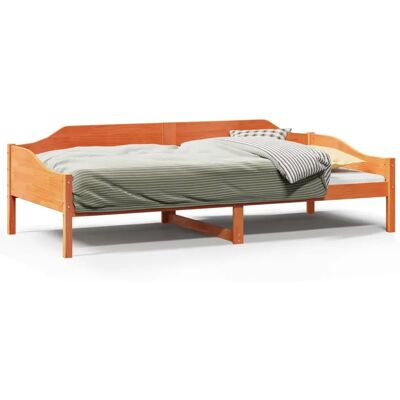 vidaXL Bettgestell - 90x200 cm - Rustik Kiefernholz - Moderner Stil vidaXL Bettgestell - 90x200 cm - Rustik Kiefernholz - Moderner Stil