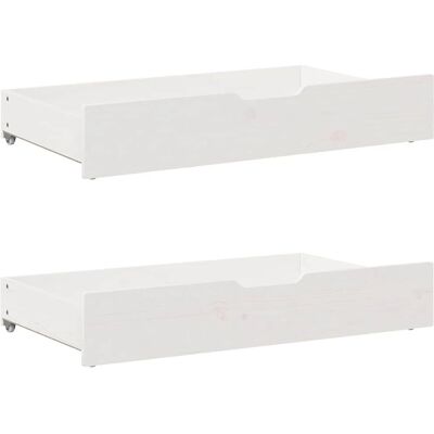 vidaXL Under-Bed Drawers - 2 pcs White 95x55x16 cm vidaXL Under-Bed Drawers - 2 pcs White 95x55x16 cm