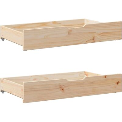 vidaXL Bedlade met Wielen 2 stuks 90x55x16 cm - Bedlade vidaXL Bedlade met Wielen 2 stuks 90x55x16 cm - Bedlade