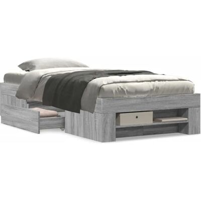 VidaXL 3295490 Bedframe Grijs Sonoma - Bedframe VidaXL 3295490 Bedframe Grijs Sonoma - Bedframe