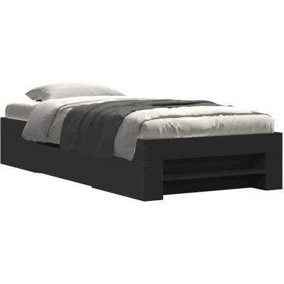 vidaXL 3295493 bed frame - Engineered Wood - Black - 90x200 cm - Bed Type vidaXL 3295493 bed frame - Engineered Wood - Black - 90x200 cm - Bed Type