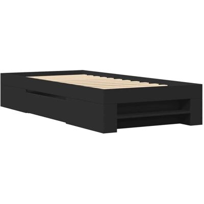 vidaXL Bedframe - Multiplex hout zwart 90x190 cm vidaXL Bedframe - Multiplex hout zwart 90x190 cm