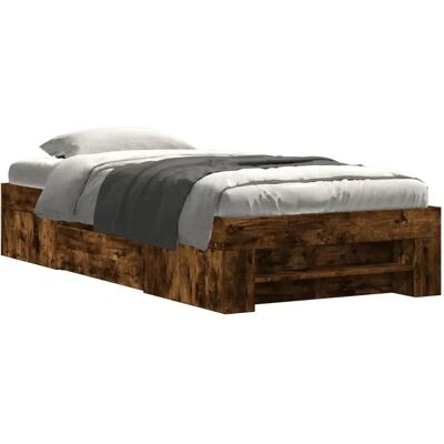 vidaXL 3295524 sänkykehys - 90x190 cm - Savunuttu tammi - Insinööripuuta vidaXL 3295524 sänkykehys - 90x190 cm - Savunuttu tammi - Insinööripuuta