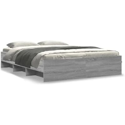 vidaXL 3295651 bed frame - Grijs Sonoma - Ondersteunende lattenbodem vidaXL 3295651 bed frame - Grijs Sonoma - Ondersteunende lattenbodem