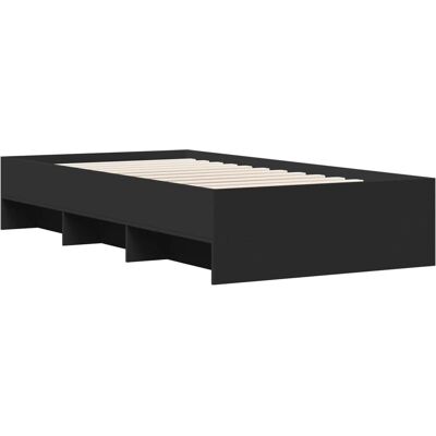 vidaXL Bettgestell Schwarz 140x200 cm - Unterstützung & Stauraum vidaXL Bettgestell Schwarz 140x200 cm - Unterstützung & Stauraum