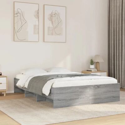 vidaXL 3295700 Bettgestell - Grau Sonoma - Für 120x190 cm Matratze - Bett mit Stauraum vidaXL 3295700 Bettgestell - Grau Sonoma - Für 120x190 cm Matratze - Bett mit Stauraum