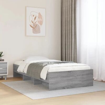 vidaXL Bettgestell Grau Sonoma 90x190 cm - Bettgestell vidaXL Bettgestell Grau Sonoma 90x190 cm - Bettgestell