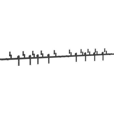 vidaXL Stahl Schwarz Schiebetürbeschlag 213,5cm - Schiebetürzubehör vidaXL Stahl Schwarz Schiebetürbeschlag 213,5cm - Schiebetürzubehör