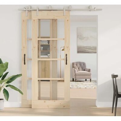 vidaXL Skydedør Hardware Kit 183 cm Rustfrit stål Sølv vidaXL Skydedør Hardware Kit 183 cm Rustfrit stål Sølv