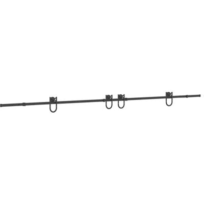 vidaXL Schiebetürbeschlag-Set - Stahl Schwarz - 200 cm vidaXL Schiebetürbeschlag-Set - Stahl Schwarz - 200 cm