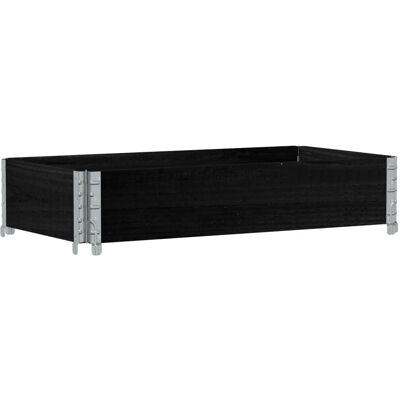 vidaXL Zwarte 100x50 cm Pallet Collars - Pallet Collars vidaXL Zwarte 100x50 cm Pallet Collars - Pallet Collars