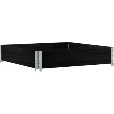 vidaXL Collar de palet negro 100x100 cm - Pallet Collars vidaXL Collar de palet negro 100x100 cm - Pallet Collars