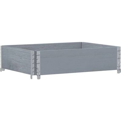 vidaXL Pflanzkasten Grau 80x60 cm Massivholz Kiefer - Gartenpflanzkasten vidaXL Pflanzkasten Grau 80x60 cm Massivholz Kiefer - Gartenpflanzkasten