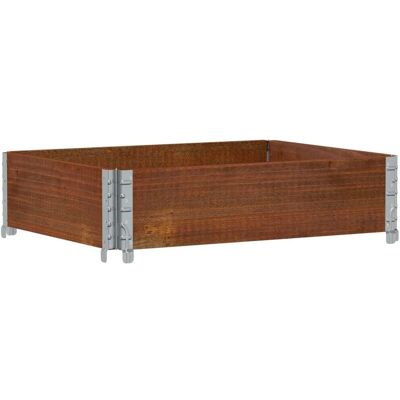 vidaXL Tuinplantbak Bruin 80x60 cm Massief Dennhout - Tuinplantbak vidaXL Tuinplantbak Bruin 80x60 cm Massief Dennhout - Tuinplantbak