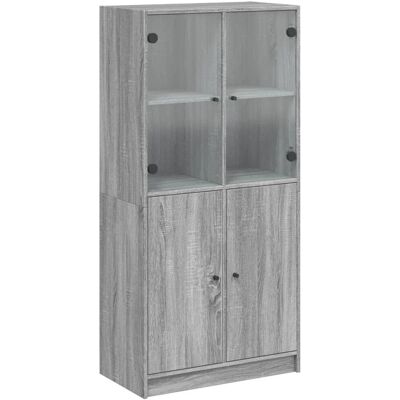 vidaXL Grauer Sonoma Highboard 68x37x142cm - Wohnzimmer Sideboard vidaXL Grauer Sonoma Highboard 68x37x142cm - Wohnzimmer Sideboard