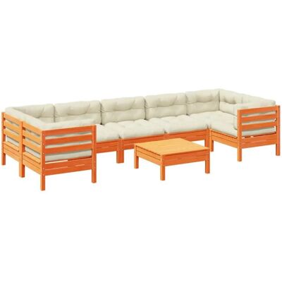 VidaXL Outdoor Möbelset - Cire Braun - Gartencouch 8 Stk VidaXL Outdoor Möbelset - Cire Braun - Gartencouch 8 Stk