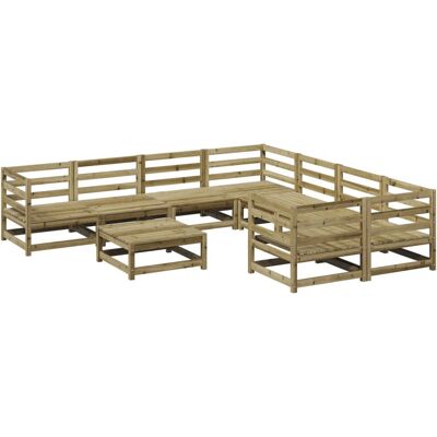 vidaXL 3299369 Gartenmöbelset - 9-tlg. Garten-Sofagarnitur Kiefernholz Imprägniert vidaXL 3299369 Gartenmöbelset - 9-tlg. Garten-Sofagarnitur Kiefernholz Imprägniert