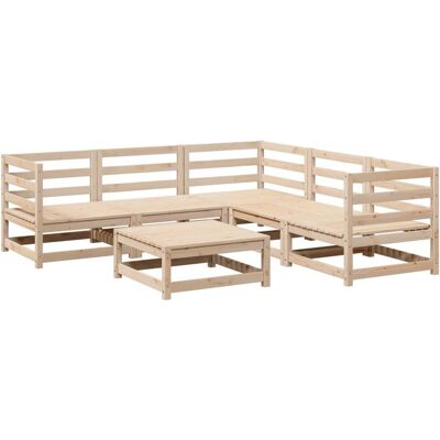 vidaXL Puutarhakalustesarja - Modulaarinen mäntypuinen ulkosofta 6 osaa vidaXL Puutarhakalustesarja - Modulaarinen mäntypuinen ulkosofta 6 osaa