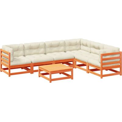 VidaXL Gartenmöbel-Set - Braun Kiefer modulär 6 Sitze VidaXL Gartenmöbel-Set - Braun Kiefer modulär 6 Sitze