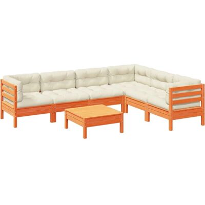 VidaXL Gartenmöbel-Set - Modular, Braun, 7-tlg. VidaXL Gartenmöbel-Set - Modular, Braun, 7-tlg.