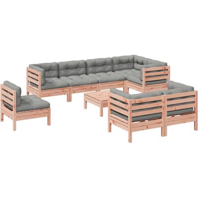 vidaXL Gartensofagarnitur mit Kissen aus Douglas-Holz vidaXL Gartensofagarnitur mit Kissen aus Douglas-Holz