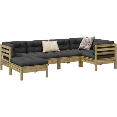 vidaXL Gartensofa-Set - Robustes Kiefernholz, Modulares Design vidaXL Gartensofa-Set - Robustes Kiefernholz, Modulares Design
