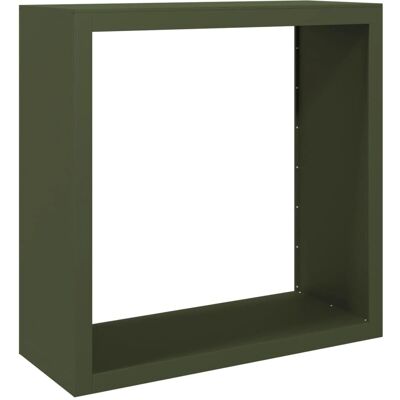 vidaXL Feuerholzregal Grün 100x40x100 cm Stahl - Brennholzlager vidaXL Feuerholzregal Grün 100x40x100 cm Stahl - Brennholzlager