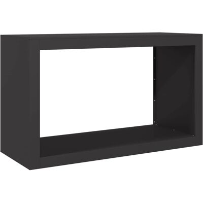 vidaXL Opbevaringsstativ til brænde sort 100x40x60 cm stål - Brændestabel vidaXL Opbevaringsstativ til brænde sort 100x40x60 cm stål - Brændestabel