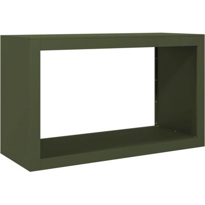 vidaXL Feuerholzregal Grün 100x40x60cm Stahl - Holzlager vidaXL Feuerholzregal Grün 100x40x60cm Stahl - Holzlager