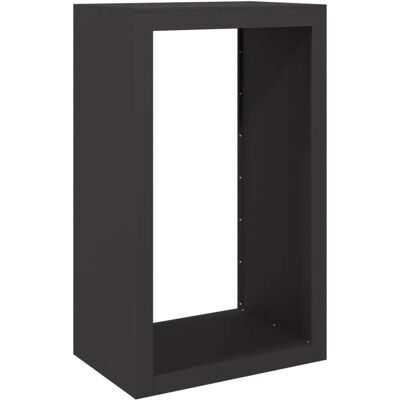 vidaXL Black 60x40x100 cm Steel Firewood Rack - Firewood Storage vidaXL Black 60x40x100 cm Steel Firewood Rack - Firewood Storage