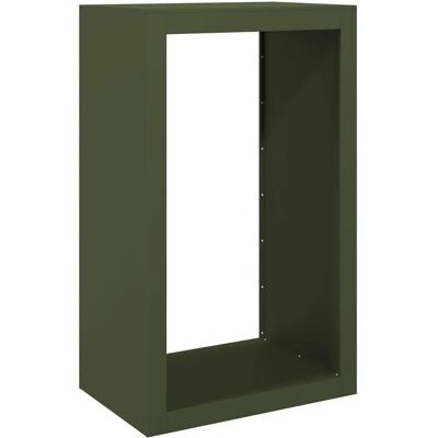 vidaXL Brennholzregal Grün 60x40x100 cm Stahl - Holzlager vidaXL Brennholzregal Grün 60x40x100 cm Stahl - Holzlager