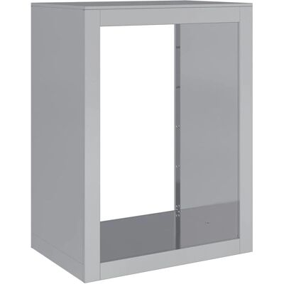 vidaXL Verzinkter Stahl Brennholzregal 60x40x80 cm - Holzlager vidaXL Verzinkter Stahl Brennholzregal 60x40x80 cm - Holzlager