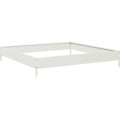 vidaXL Wit Stalen Tuin Hogerbed - Tuin Hogerbed vidaXL Wit Stalen Tuin Hogerbed - Tuin Hogerbed