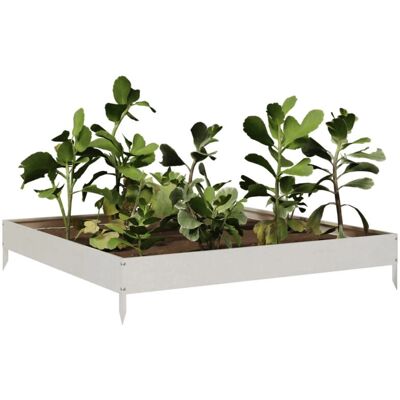 vidaXL Hochbeet Edelstahl - Hochbeet, Silber, 100x100x18.5 cm vidaXL Hochbeet Edelstahl - Hochbeet, Silber, 100x100x18.5 cm
