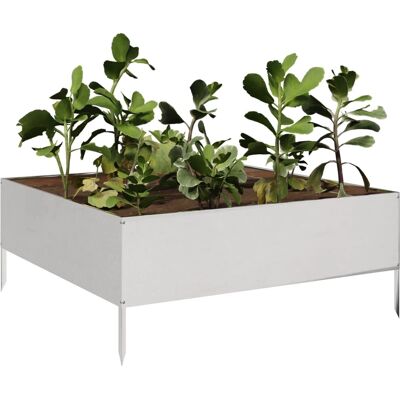 vidaXL Hochbeet 100x100x25 cm Edelstahl - Hochbeet vidaXL Hochbeet 100x100x25 cm Edelstahl - Hochbeet