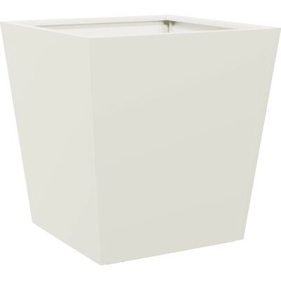 vidaXL Witte stalen tuinplantbak 40x40x40 cm - Bloempot vidaXL Witte stalen tuinplantbak 40x40x40 cm - Bloempot