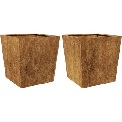 vidaXL Pflanzkübel 2 Stk. Anthrazit 30X30X30 Stahl - Pflanzkübel vidaXL Pflanzkübel 2 Stk. Anthrazit 30X30X30 Stahl - Pflanzkübel
