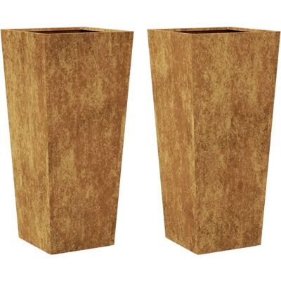 vidaXL Gartenpflanzkübel 35x35x75 cm 2 Stück Cortenstahl - Gartenpflanzkübel vidaXL Gartenpflanzkübel 35x35x75 cm 2 Stück Cortenstahl - Gartenpflanzkübel