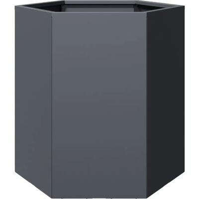 vidaXL Pflanzkübel Anthrazit Sechseckig 46x40x45 cm Stahl vidaXL Pflanzkübel Anthrazit Sechseckig 46x40x45 cm Stahl